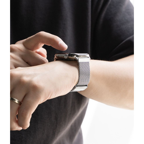 Ringke Metal One Mesh Apple Watch 8 / 9 / 10 / 11 / 12 / Se / Ultra (44 / 45 / 46 / 49 Mm) Silver, Ansicht 4