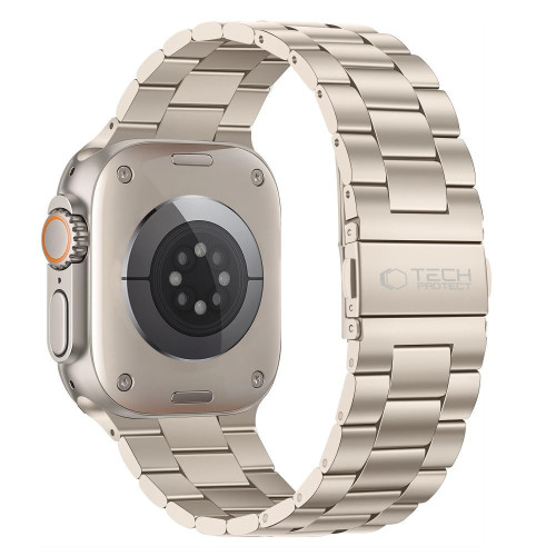 Tech-protect Stainless Apple Watch 8 / 9 / 10 / 11 / 12 / Se / Ultra (44 / 45 / 46 / 49 Mm) Starlight, Ansicht 2