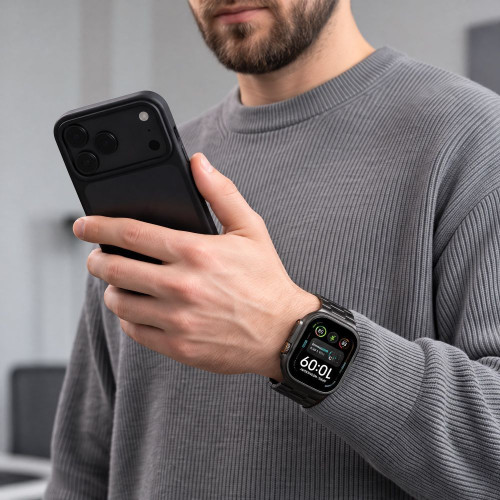 Tech-protect Stainless Apple Watch 8 / 9 / 10 / 11 / 12 / Se / Ultra (44 / 45 / 46 / 49 Mm) Black, Ansicht 5