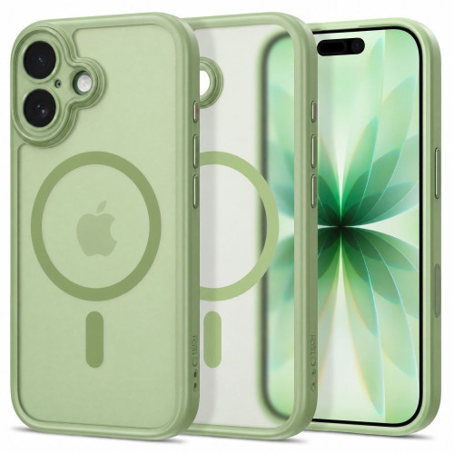 Tech-protect Magpeak Magsafe Cc Iphone 17 Matte Sage