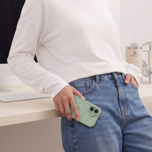 Tech-protect Magpeak Magsafe Cc Iphone 17 Matte Sage, Ansicht 6