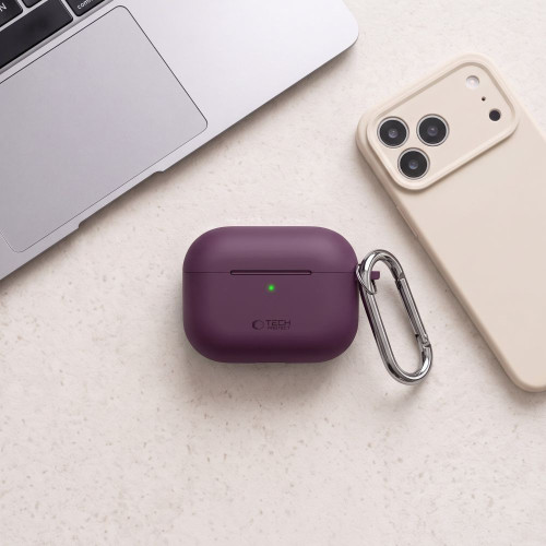 Tech-protect Silicone Hook Apple Airpods Pro 3 Burgundy, nézet 4