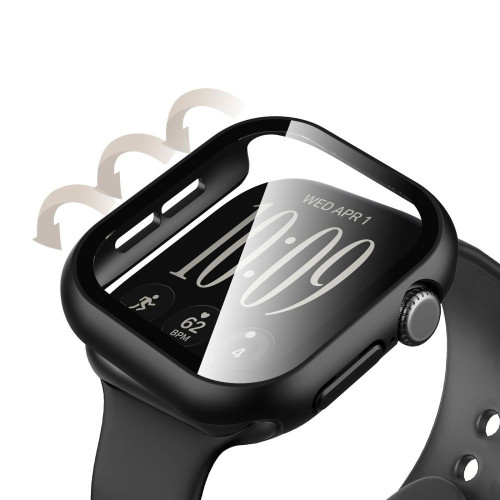 Tech-protect Defense 2-pack Apple Watch 12 (42 Mm) Black & Clear, Ansicht 4