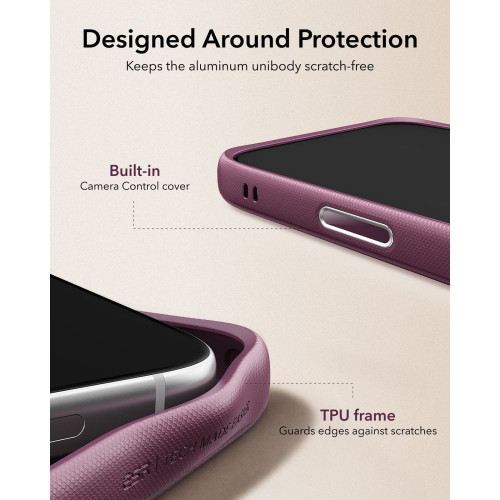 Esr Leather Kickstand Magsafe Iphone 17 Pro Max / 18 Pro Max Deep Burgundy, view 8