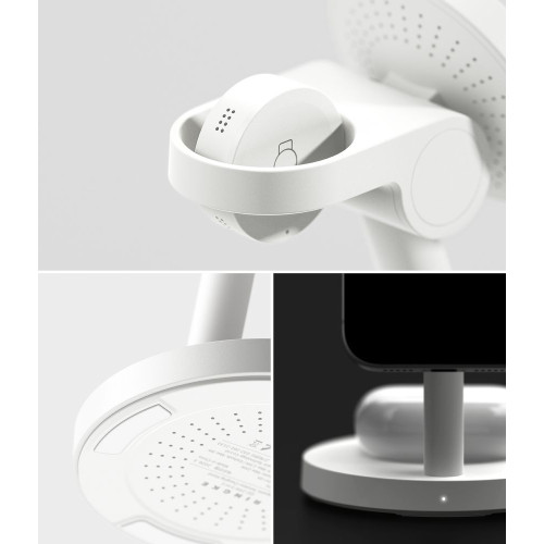 Ringke 3in1 Magnetic Magsafe Wireless Charger 25w Qi2.2 White, pohled 4