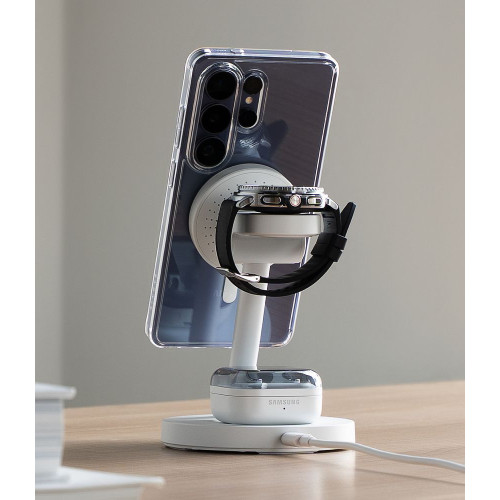 Ringke 3in1 Magnetic Magsafe Wireless Charger 25w Qi2.2 White, pohled 5