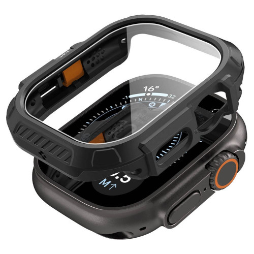 Spigen Lock Fit & Tempered Glass Apple Watch Ultra 1 / 2 /3 / 4 (49 Mm) Matte Black, nézet 2