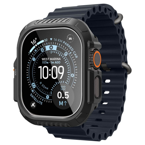 Spigen Lock Fit & Tempered Glass Apple Watch Ultra 1 / 2 /3 / 4 (49 Mm) Matte Black, nézet 3