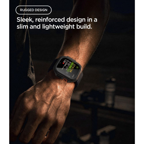 Spigen Lock Fit & Tempered Glass Apple Watch Ultra 1 / 2 /3 / 4 (49 Mm) Matte Black, nézet 6