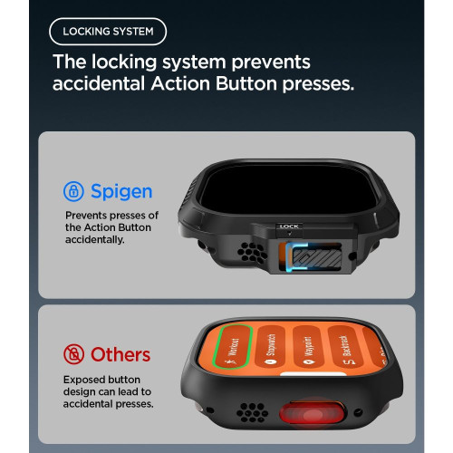 Spigen Lock Fit & Tempered Glass Apple Watch Ultra 1 / 2 /3 / 4 (49 Mm) Matte Black, nézet 8