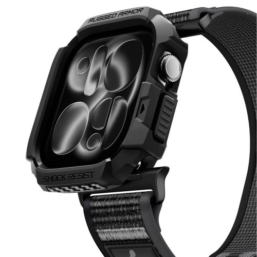 Spigen Athlex Air + Rugged Armor Apple Watch 10 / 11 / 12 (46 Mm) Active Black/grey, nézet 5