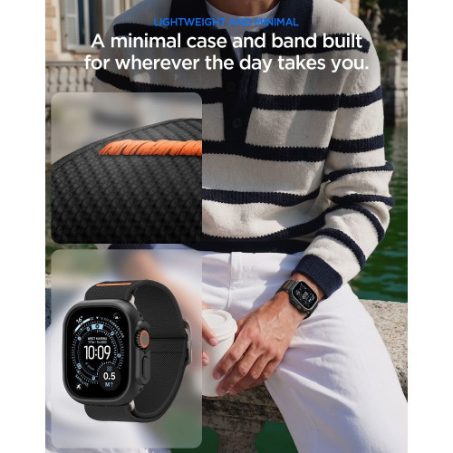 Spigen Lite Fit Ultra & Thin Fit Apple Watch Ultra 1 / 2 / 3 / 4 (49 Mm) Matte Black, nézet 6