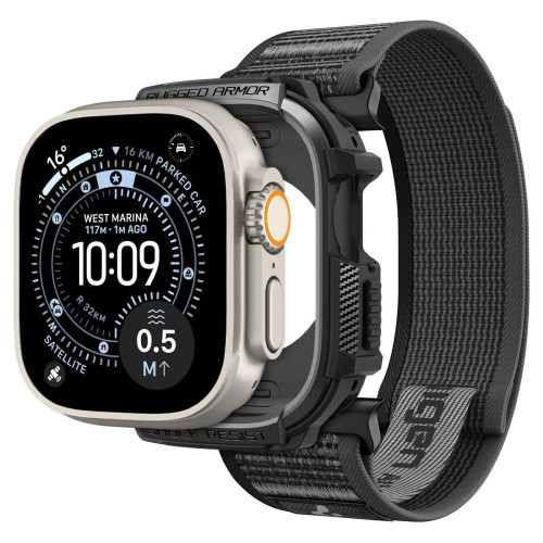 Spigen Athlex Air + Rugged Armor Apple Watch Ultra 1 / 2 / 3 / 4 (49 Mm) Active Black/grey