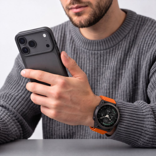 Tech-protect Nylonloop Garmin Fenix 5 / 6 / 6 Pro / 7 / 8 / 8 Pro / 9 / 9 Pro (47 Mm) Signal Orange, Ansicht 4