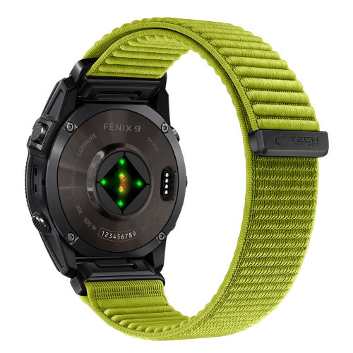 Tech-protect Nylonloop Garmin Fenix 5 / 6 / 6 Pro / 7 / 8 / 8 Pro / 9 / 9 Pro (47 Mm) Electric Lime, Ansicht 2