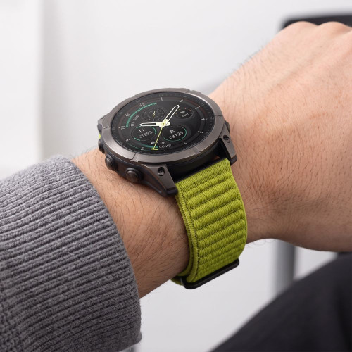 Tech-protect Nylonloop Garmin Fenix 5 / 6 / 6 Pro / 7 / 8 / 8 Pro / 9 / 9 Pro (47 Mm) Electric Lime, Ansicht 8