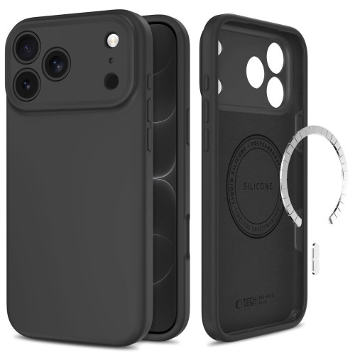 Tech-protect Silicone Magsafe Iphone 17 Pro / 18 Pro Midnight Black