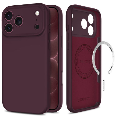 Tech-protect Silicone Magsafe Iphone 17 Pro / 18 Pro Burgundy