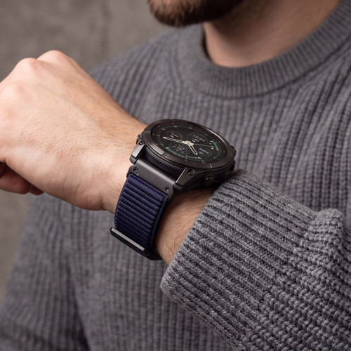 Tech-protect Nylonloop Garmin Fenix 5 / 6 / 6 Pro / 7 / 8 / 8 Pro / 9 / 9 Pro (47 Mm) Navy Blue, Ansicht 6