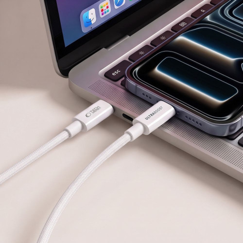 Tech-protect Ultraboost Lite Usb-c Cable Pd 60w / 3a 150cm White, nézet 6