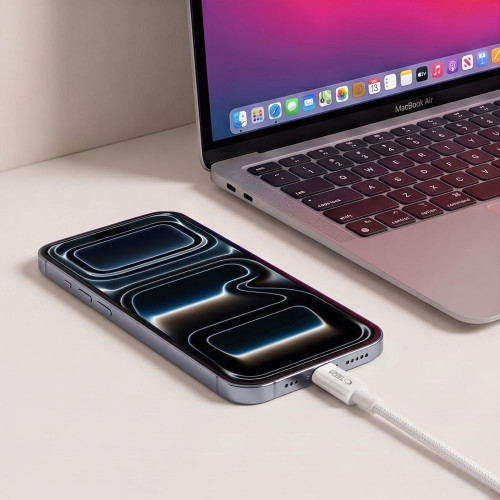 Tech-protect Ultraboost Lite Usb-c Cable Pd 60w / 3a 150cm White, nézet 7