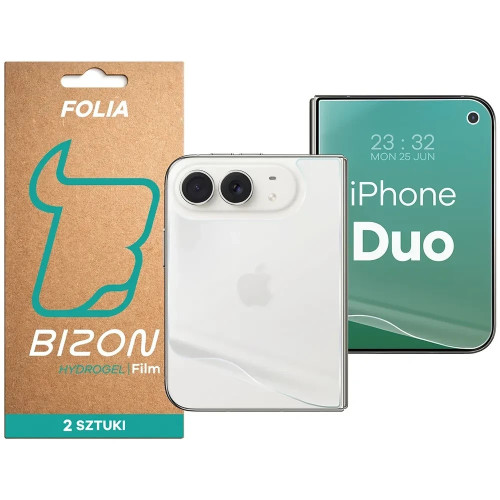 Bizon Hydrogel Film Pack for front and back of iPhone Duo