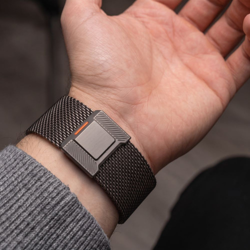 Tech-protect Milano Vanguard Apple Watch 8 / 9 / 10 / 11 / 12 / Se / Ultra (44 / 45 / 46 / 49 Mm) Gunmetal, pohled 6