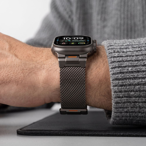 Tech-protect Milano Vanguard Apple Watch 8 / 9 / 10 / 11 / 12 / Se / Ultra (44 / 45 / 46 / 49 Mm) Gunmetal, pohled 7