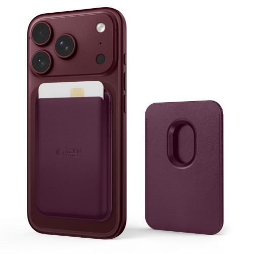 Tech-protect Ch01 Magwallet Magsafe Universal Magnetic Card Holder Burgundy