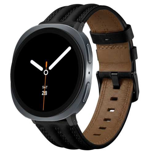 Tech-protect Leatherfit Craft Samsung Galaxy Watch 8 / 9 / Classic (40 / 44 / 46 Mm) Black, pohled 2