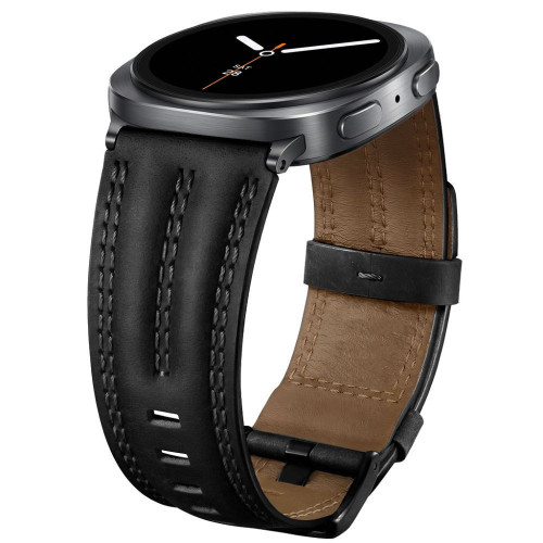 Tech-protect Leatherfit Craft Samsung Galaxy Watch 8 / 9 / Classic (40 / 44 / 46 Mm) Black, pohled 3