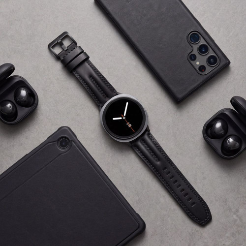 Tech-protect Leatherfit Craft Samsung Galaxy Watch 8 / 9 / Classic (40 / 44 / 46 Mm) Black, pohled 5
