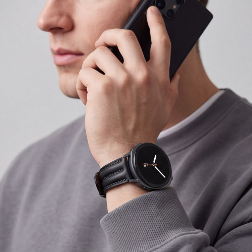Tech-protect Leatherfit Craft Samsung Galaxy Watch 8 / 9 / Classic (40 / 44 / 46 Mm) Black, pohled 6