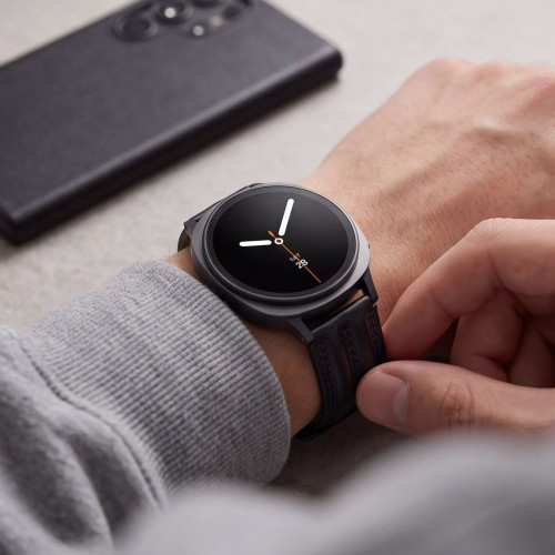 Tech-protect Leatherfit Craft Samsung Galaxy Watch 8 / 9 / Classic (40 / 44 / 46 Mm) Black, pohled 8