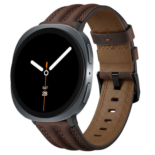 Tech-protect Leatherfit Craft Samsung Galaxy Watch 8 / 9 / Classic (40 / 44 / 46 Mm) Brown, pohled 2