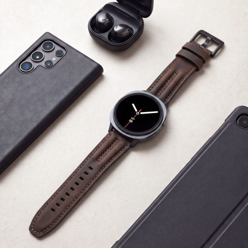 Tech-protect Leatherfit Craft Samsung Galaxy Watch 8 / 9 / Classic (40 / 44 / 46 Mm) Brown, pohled 5