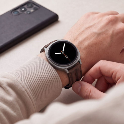 Tech-protect Leatherfit Craft Samsung Galaxy Watch 8 / 9 / Classic (40 / 44 / 46 Mm) Brown, pohled 8