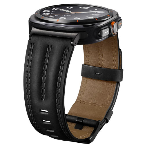 Tech-protect Leatherfit Craft Samsung Galaxy Watch Ultra 1 / 2 2024-2026 (47 Mm) Black, pohled 3