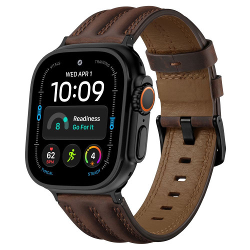 Tech-protect Leatherfit Craft Samsung Galaxy Watch Ultra 1 / 2 2024-2026 (47 Mm) Brown, pohled 2