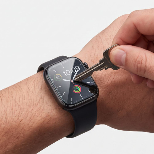 SzkŁo Hybrydowe Tech-protect Easy Set Flex+ 3-pack Apple Watch 12 (42 Mm) Black, pohled 8