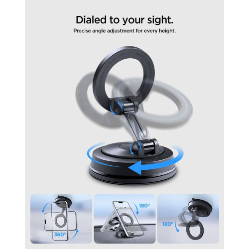 Spigen Stk120 Vacuumlock Magnetic Magsafe Dashboard & Windshield Car Mount Black, widok 6