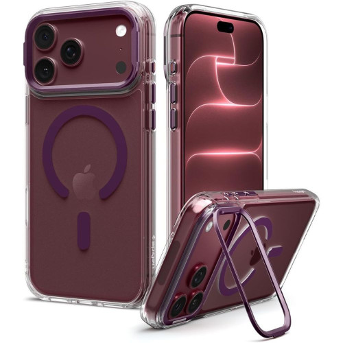 Spigen Ultra Hybrid Optik S Magsafe Iphone 17 Pro Max / 18 Pro Max Clear/burgundy