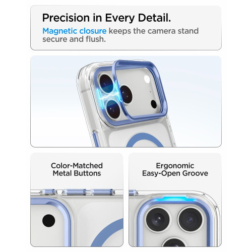 Spigen Ultra Hybrid Optik S Magsafe Iphone 17 Pro Max / 18 Pro Max Clear/light Blue, view 6