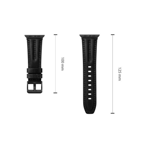 Tech-protect Leatherfit Craft Apple Watch 8 / 9 / 10 / 11 / 12 / Se / Ultra (44 / 45 / 46 / 49 Mm Black, view 4