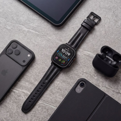 Tech-protect Leatherfit Craft Apple Watch 8 / 9 / 10 / 11 / 12 / Se / Ultra (44 / 45 / 46 / 49 Mm Black, view 5