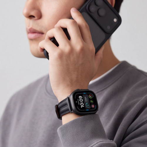 Tech-protect Leatherfit Craft Apple Watch 8 / 9 / 10 / 11 / 12 / Se / Ultra (44 / 45 / 46 / 49 Mm Black, view 6