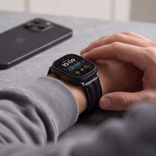 Tech-protect Leatherfit Craft Apple Watch 8 / 9 / 10 / 11 / 12 / Se / Ultra (44 / 45 / 46 / 49 Mm Black, view 8