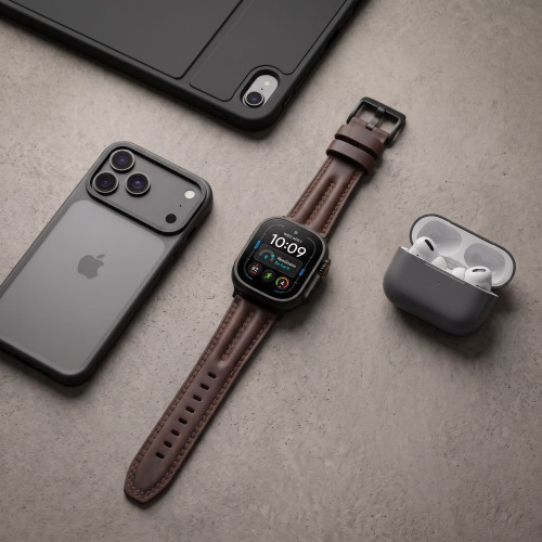 Tech-protect Leatherfit Craft Apple Watch 8 / 9 / 10 / 11 / 12 / Se / Ultra (44 / 45 / 46 / 49 Mm Brown, view 5