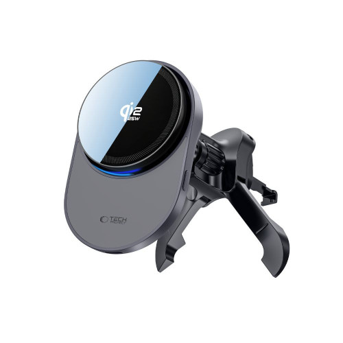 Tech-protect V23 Arcticboost Magnetic Magsafe Dashboard & Vent Car Mount Wireless Charger 25w Qi2.2 Black, widok 3