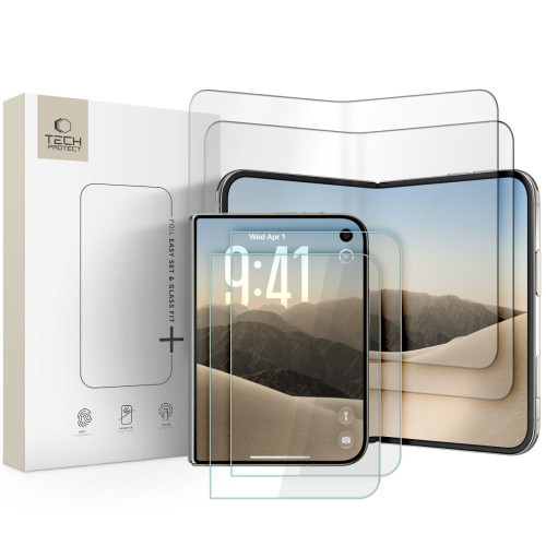 Zestaw Ochronny Tech-protect Easy Set Foil & Glass Fit+ 4in1 Iphone Duo Clear
